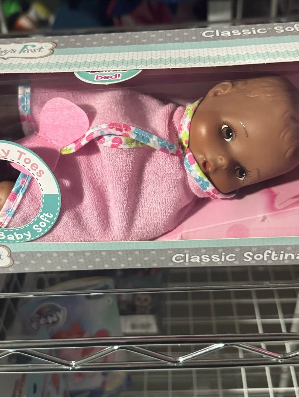 Softina baby doll with swaddle